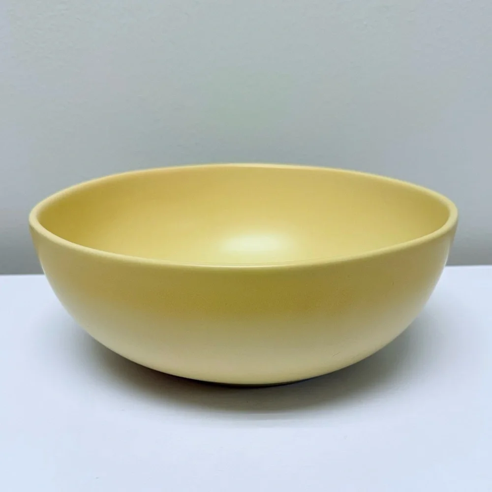 New 2024 Threshold Stoneware Serve Bowl - Happy Easter - Yellow Floral Serving